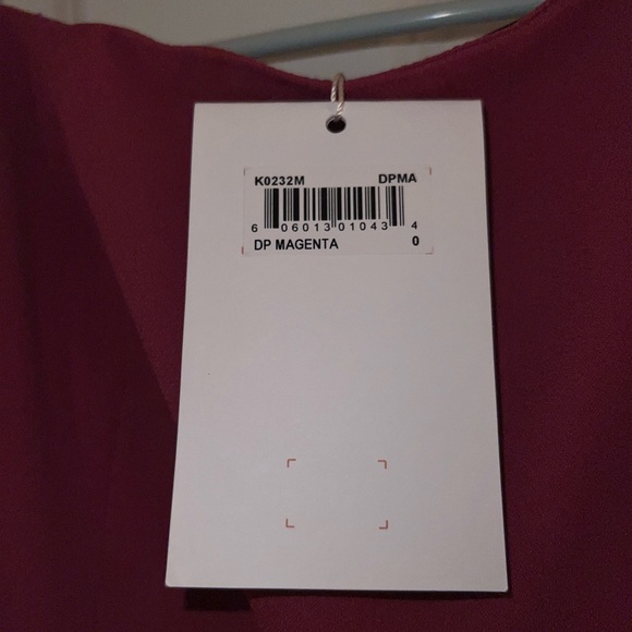 NWT Gal Meets Glam Meredith Magenta Pink Bow Off Shoulder Jumpsuit size 0 - Picture 4 of 5